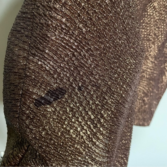 Free People bronze metallic bodycon mini dress Size S - Picture 5 of 5